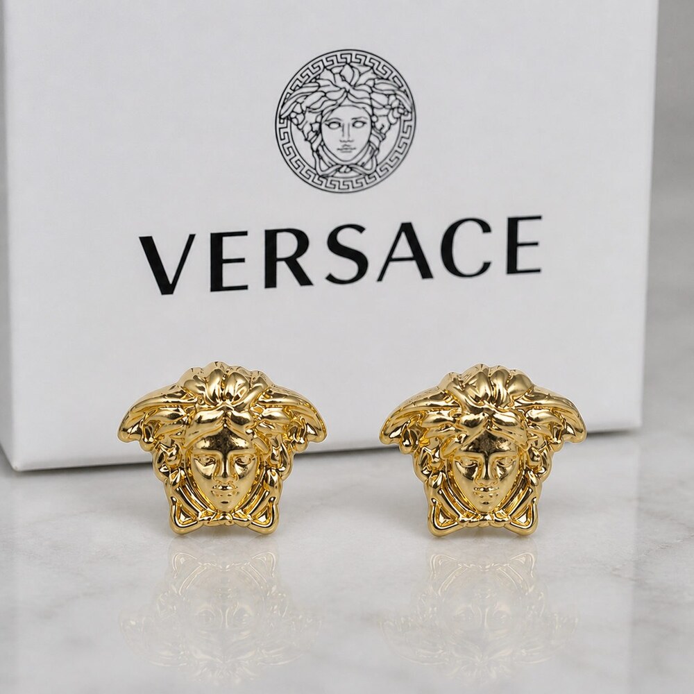 Versace Bold Statement Earrings Style 7 | New with Box - Picture 3 of 9